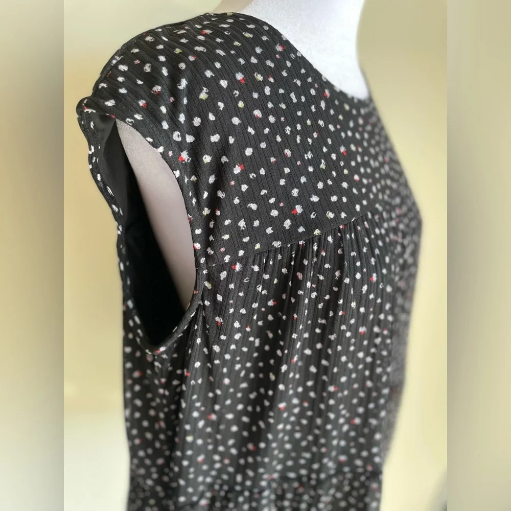 NWT JUICY COUTURE PULLOVER SLEEVELESS FLOWY BLOUSE SZ L, BLACK/PINK - Picture 9 of 15